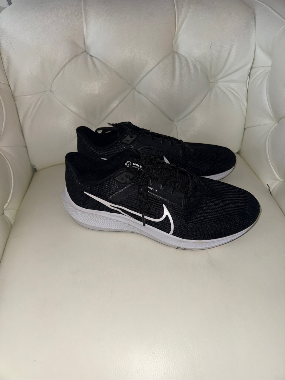 Nike Black and White Mesh Running Sneakers